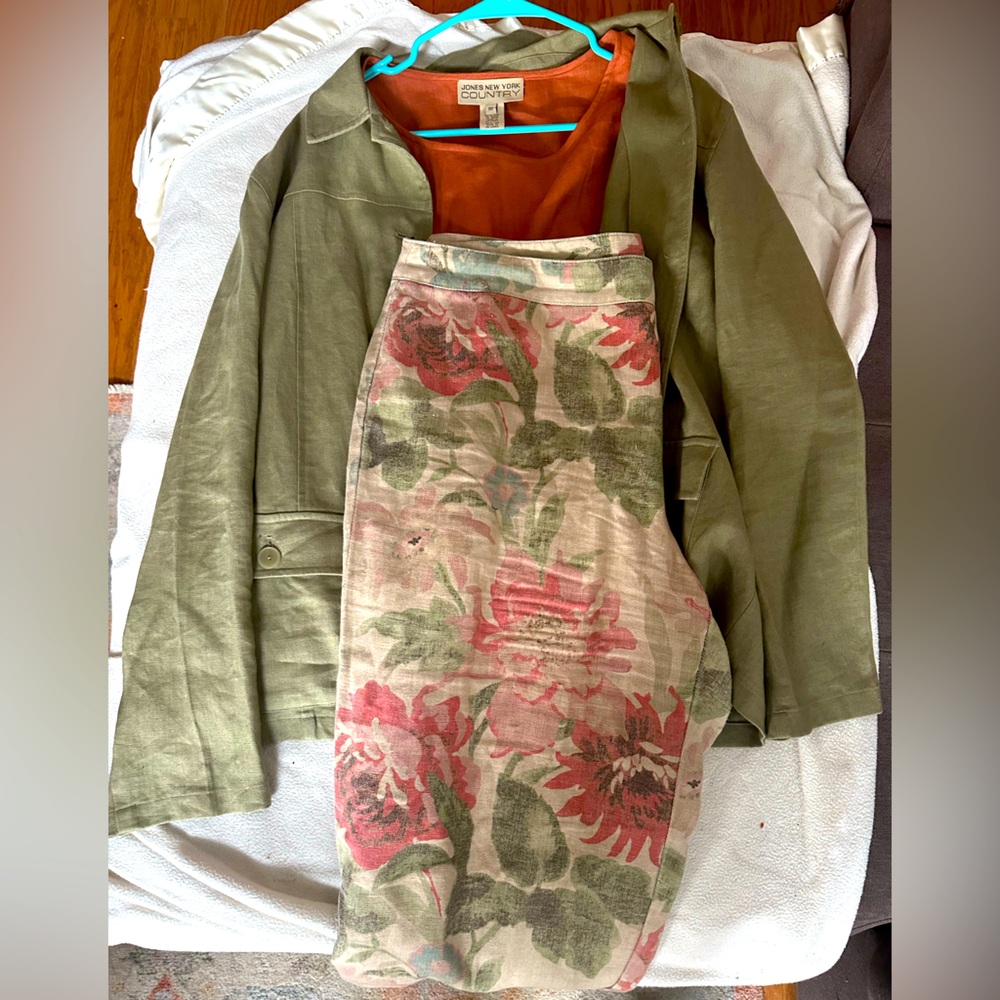 3pc Jones New York Floral Suit Set